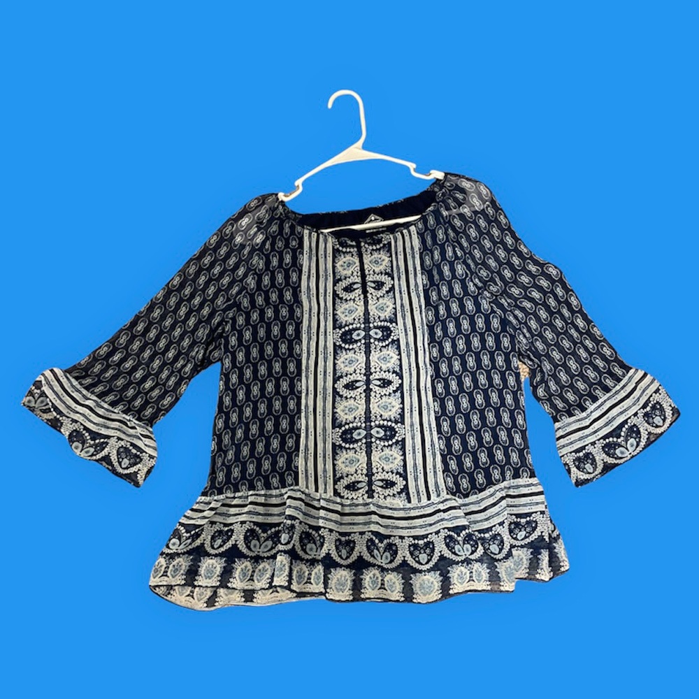 St. John’s Bay Floral Cropped Blouse